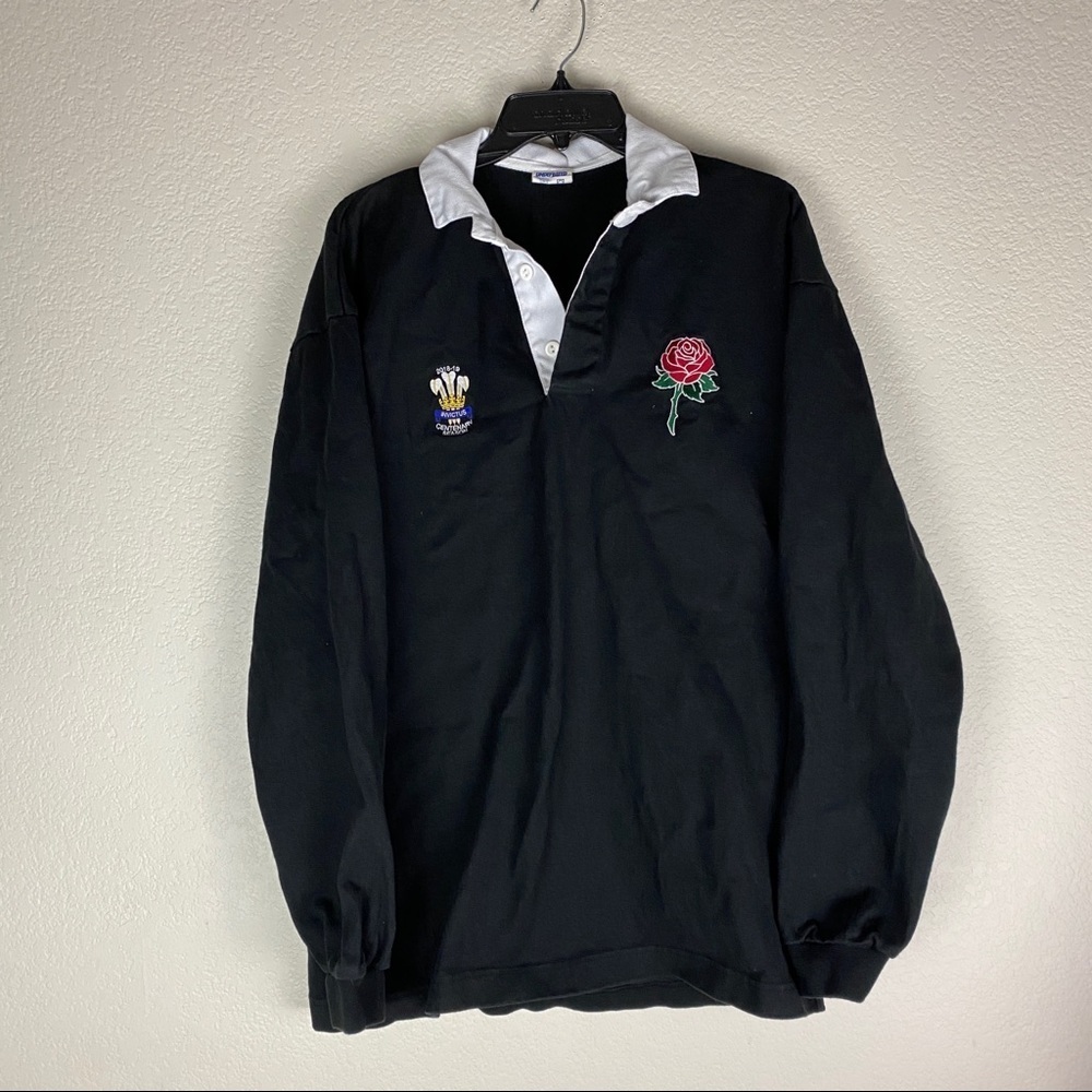 Undefeated Long Sleeve Polo Shirt Mens Size Medium